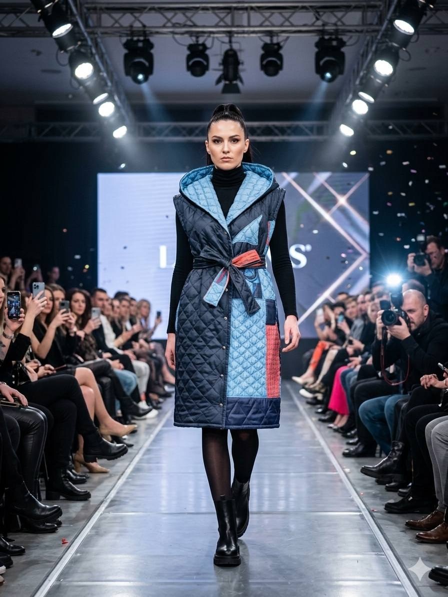 Prslak patchwork s kapuljačom — Runway